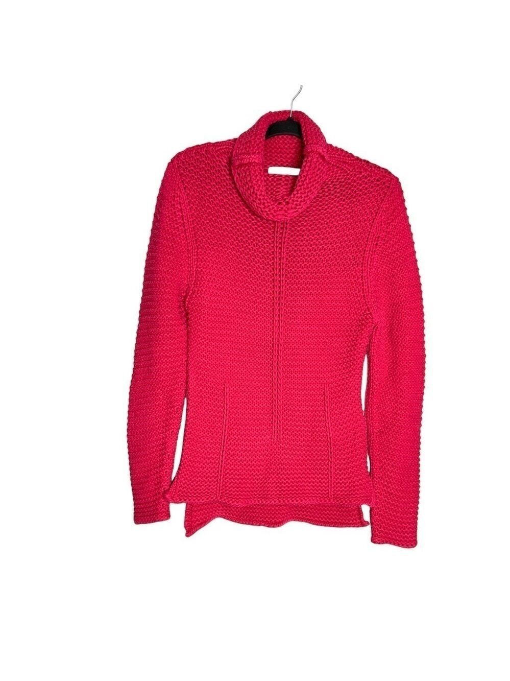 OUI Pink Chunky Knit Turtleneck Sweater, size 6
